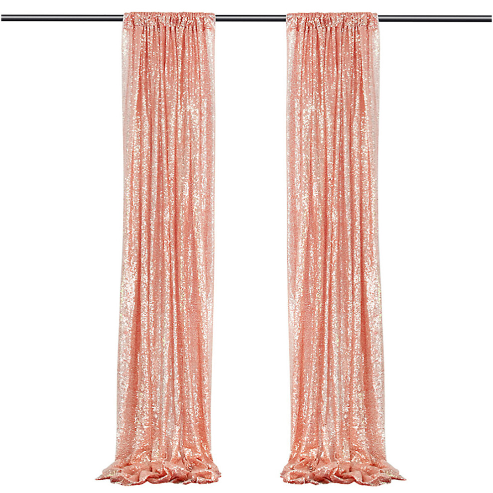 Sequin Backdrop Curtain Wedding Birthday Halloween Photo 2X2ft Champagne Silver 8261333396686