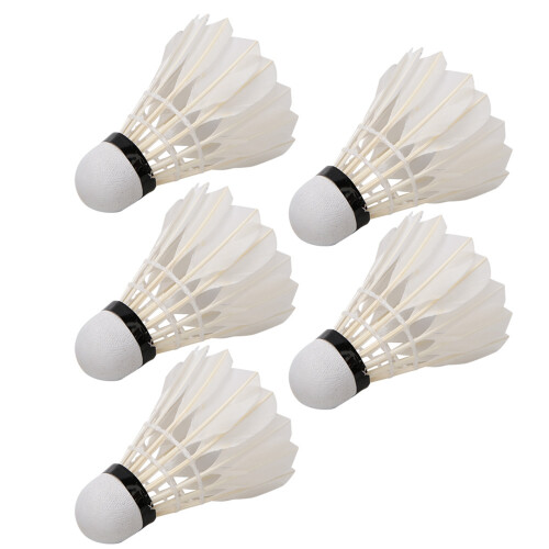 5PCS Durable Feather Badminton Balls Shuttlecocks