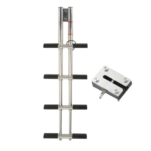 Stainless Steel Telescoping Ladder 4 Steps Boat 2