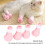 Protège-pattes en silicone rose pour le bain du chat 5