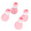 Protège-pattes en silicone rose pour le bain du chat 1