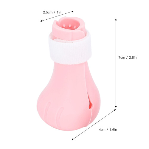 Protège-pattes en silicone rose pour le bain du chat 1