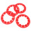 4pcs Red ATV Wheel Hub Trim 7 Inch ABS Universal Rim Protector 1