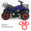 4pcs Red ATV Wheel Hub Trim 7 Inch ABS Universal Rim Protector 4