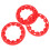 4pcs Red ATV Wheel Hub Trim 7 Inch ABS Universal Rim Protector 16