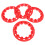 4pcs Red ATV Wheel Hub Trim 7 Inch ABS Universal Rim Protector 14