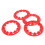 4pcs Red ATV Wheel Hub Trim 7 Inch ABS Universal Rim Protector 15