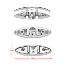 6 Zoll Klapp-Bootsklampe aus 316er Edelstahl, klappbare flache Anlegeklampen für Boote und Kayaks
