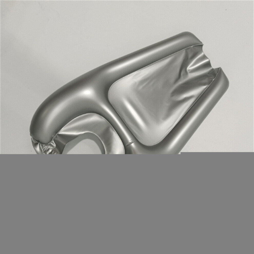 Silver Pvc Inflatable Shampoo Basin Portable Hair Wash Pad For Pregnant, Elderly - 60X38x5cm