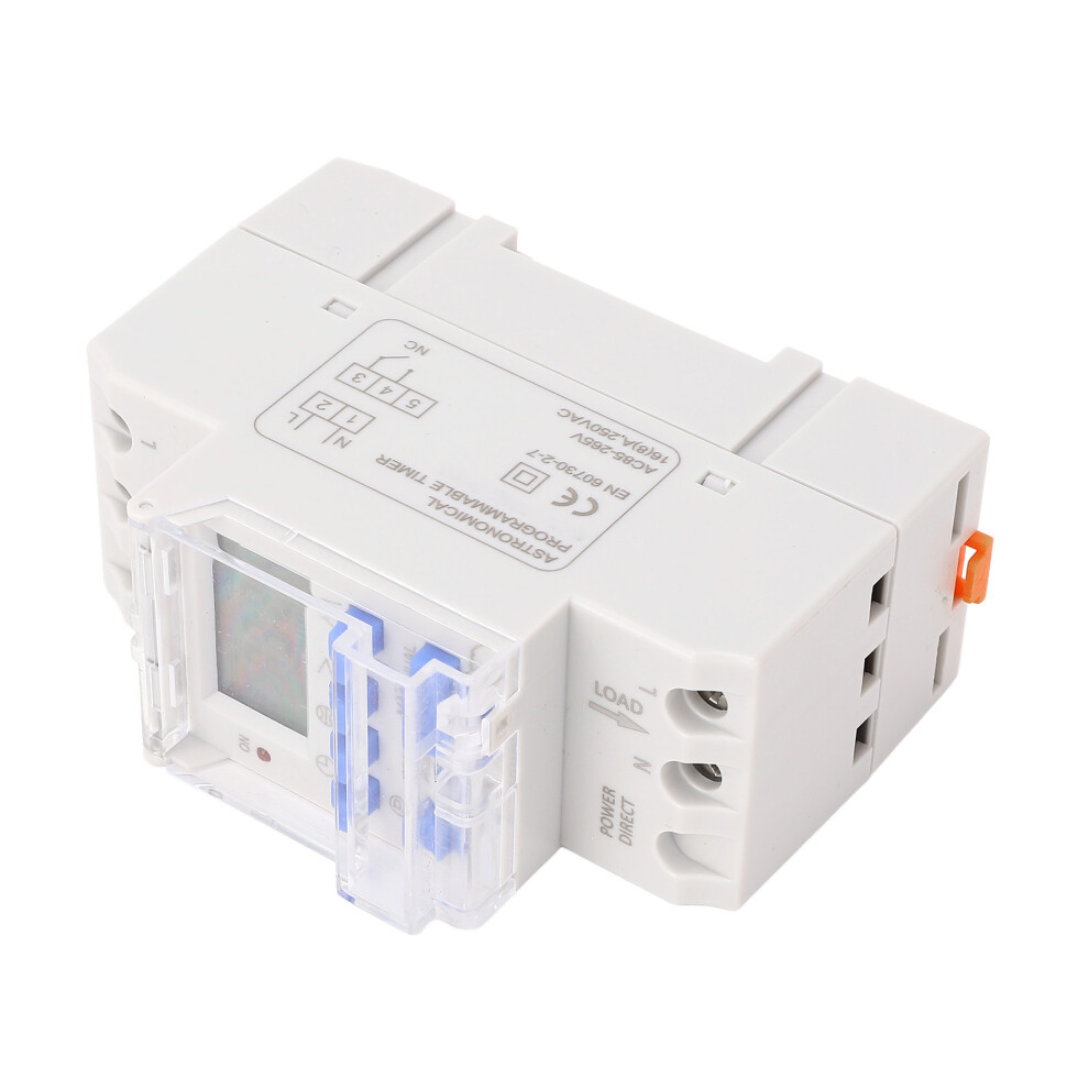 16A Lcd Programmable Timer Switch 7-Day 24H Rail Mount 8471333408368