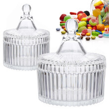Transparent Candy Jar 2-Pack Small Vintage Style
