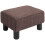 Homcom HOMCOM Chic Linen Fabric Footstool Ottoman Cube with 4 Plastic Legs Brown 9