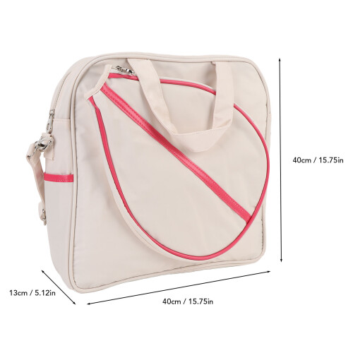 Large Capacity Oxford Badminton Racket Bag White, Dry/Wet Separation 1