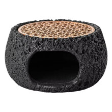 Round Plate Made of Artistic Stone Material for Heating Candles, Insulated Base for Kitchen and Dining Room, Household Tableware A Ref: 6664
