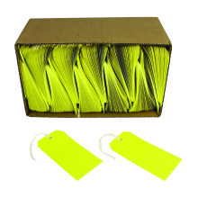 Strung Tags 120x60mm Yellow (1000 Pack) KF01626
