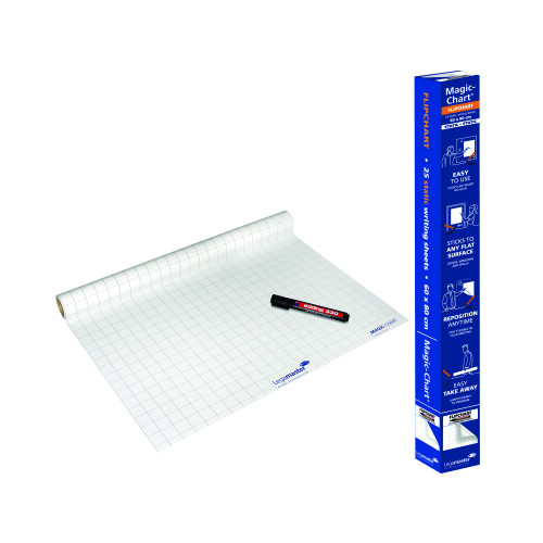 Legamaster Magic Chart Gridded Roll White 600x800mm 1590-00