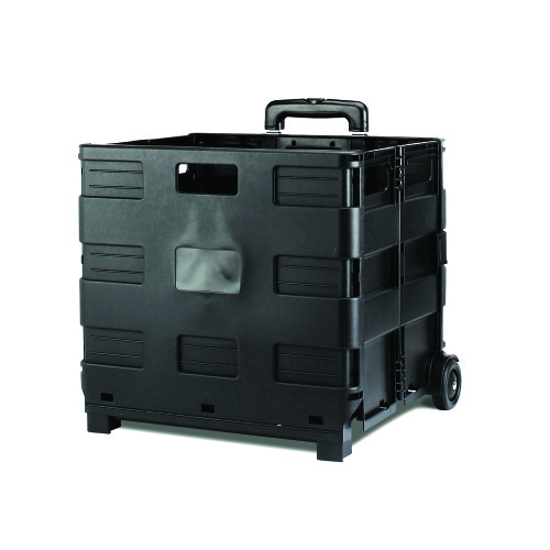 Folding Plastic Trolley Crate Black 0402012 1