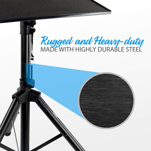 Pyle Laptop Floor Stand - Adjustable Projector & Laptop Tripod - Tall Lectern Stand 2