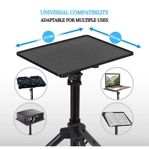 Pyle Laptop Floor Stand - Adjustable Projector & Laptop Tripod - Tall Lectern Stand 1