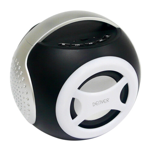 Denver Denver BTS-90 Bluetooth portable speaker with silver mood light & rechargeable battery