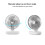 Mini Desktop Fan D77 5000mAh USB Rechargeable Oscillating Cooler Silver 7