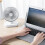 Mini Desktop Fan D77 5000mAh USB Rechargeable Oscillating Cooler Silver 11
