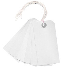 Strung Tag 120x60mm White (1000 Pack) KF01623