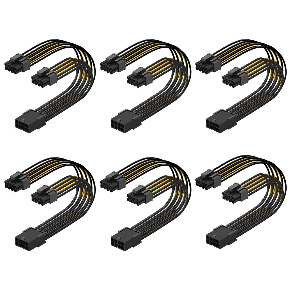 Pci Express Power Cable,8 Pin To Dual Pcie 8 Pin (6+2) Graphics Card Pci Express Power Adapter Gpu Vga Y-Splitter Extension Cable Mining Video Card 755419166242