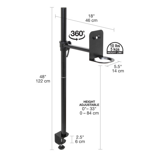 Prism Projector Tabletop Stand with Clamp Base for Desktop Projection 2