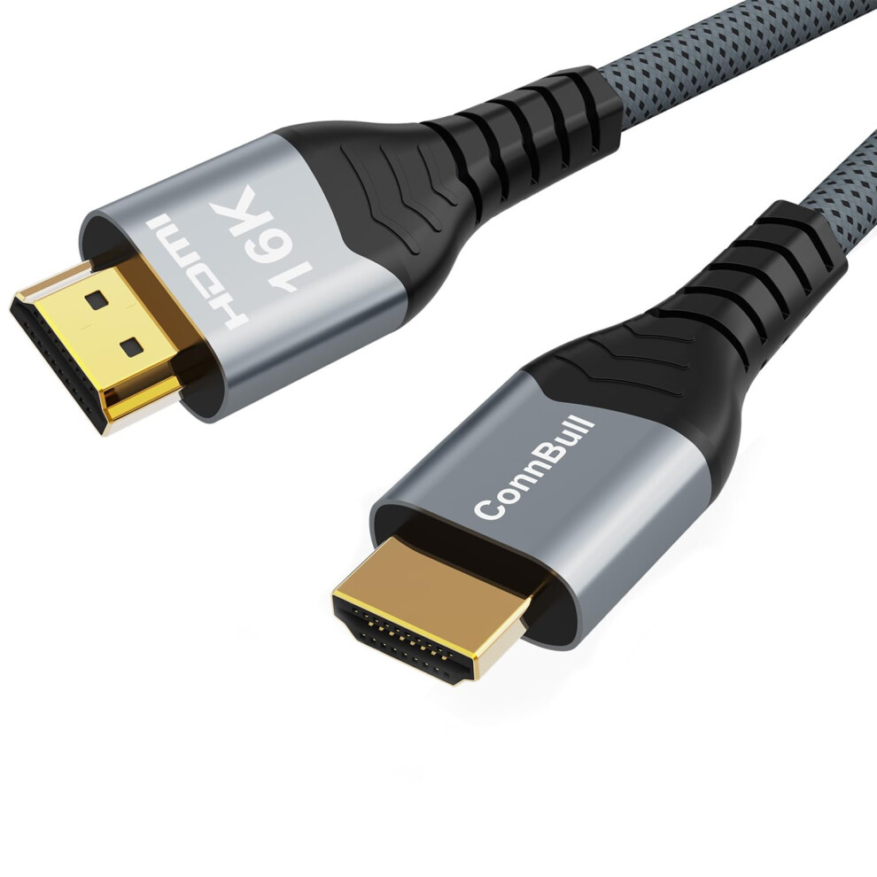 Connbull 16K 10K 8K Hdmi 2.2 Cable 96Gbps 1M, Ultra High Speed Hdmi Braided Cord Support 4K@480Hz 8K@240Hz, Hdcp 2.2&2.3, Dynamic Hdr, Earc,Dts:x, 769293722944