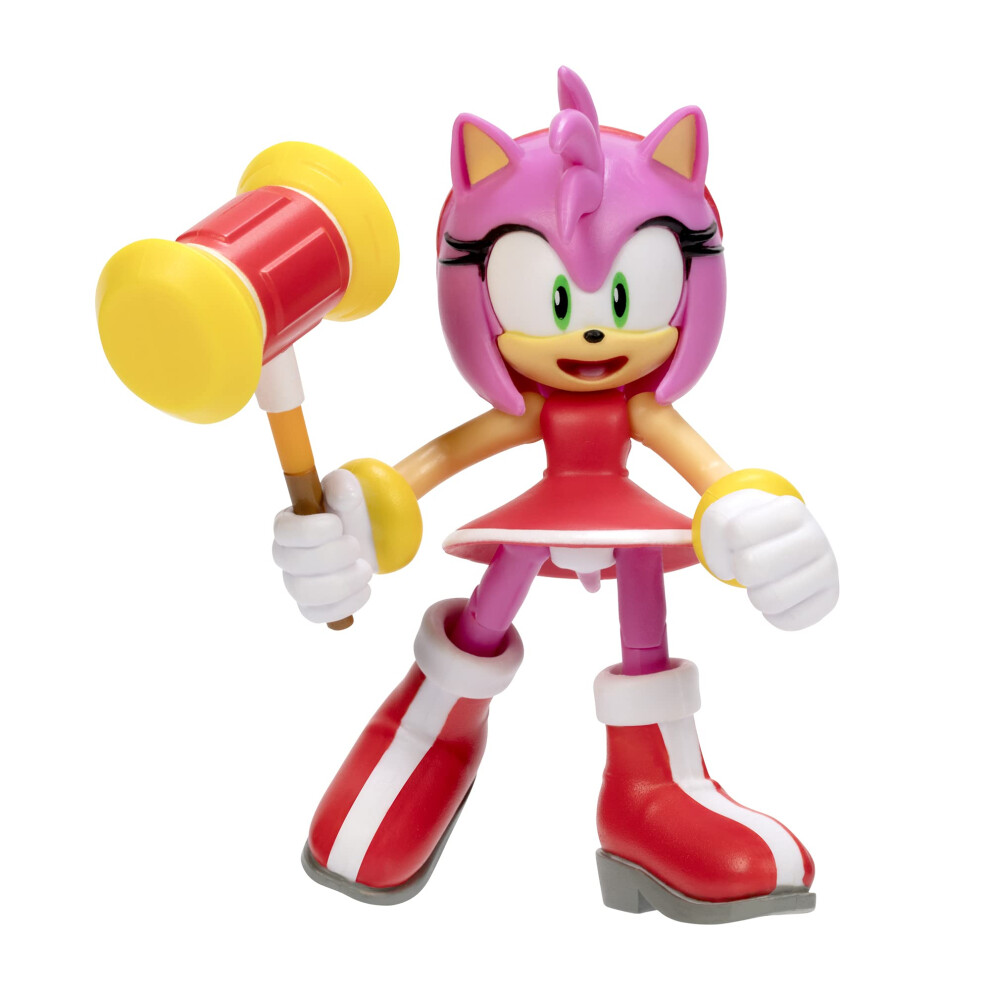 Sonic The Hedgehog 4-Inch Action Figure Modern Amy With Hammer Collectible Toy