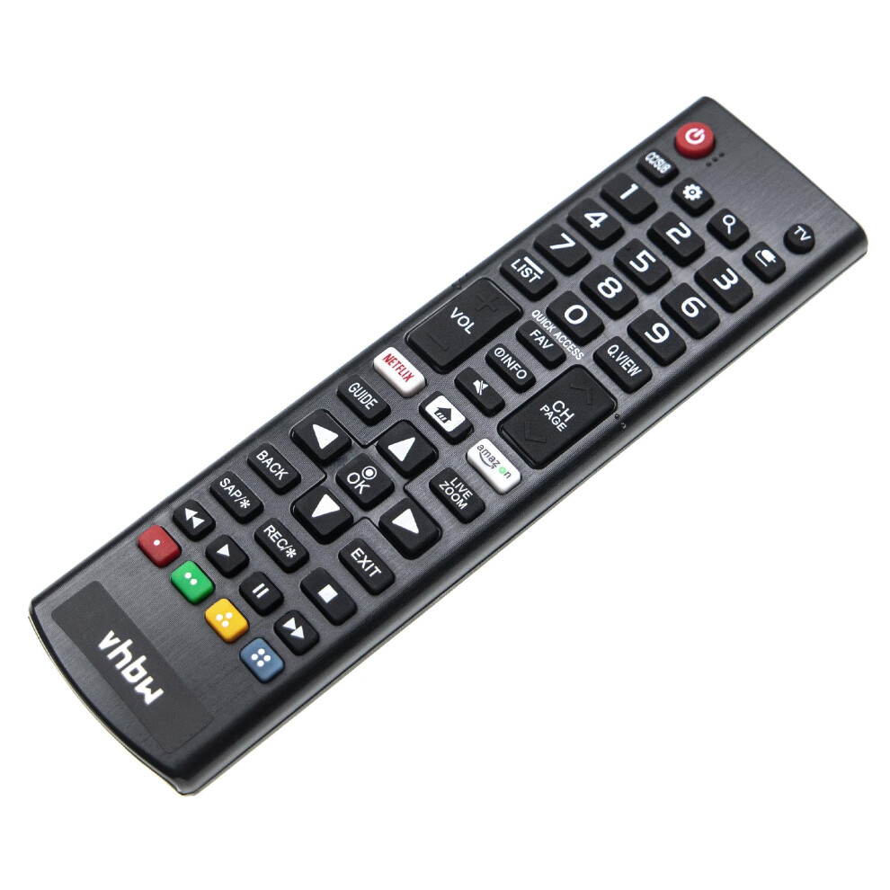 vhbw Remote Control compatible with LG TV 43UK6200PLA, 43UK6300PLB, 43UK6500PLA Home Cinema, Blu-Ray, Hi-Fi System - Multi-Function Remote