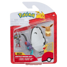 Pok?mon PKW3737 Battle Figure Set - Eeve, Gladiantri, Smettbo, Official Figure Set