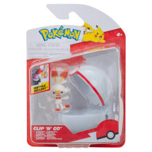 Pok?mon Clip ?N? Go Scorbunny and Premier Ball - Includes 2-Inch Battle Figure and Premier Ball Accessory