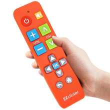 EZclicker Big Button Universal TV Remote ? Compatible with Samsung TVs (Red), Simplified and Easy to Use (2xAAA Batteries Not Included)