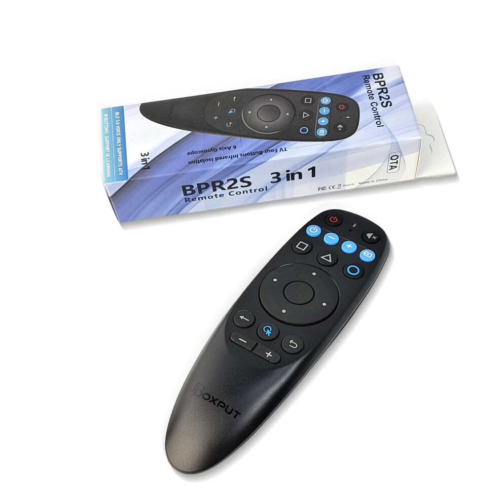 Boxput Bpr2s Air Mouse Remote Control, Bluetooth Voice Remote Control, Equipped With 6-Axis Gyroscope, Supporting Ir Full Key Learning, Suitable For 758971899528