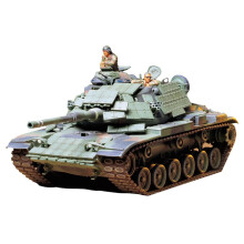 TAMIYA 300035157 300035157-1:35 US Marine Battle Tank M60A1 with Reactive Tank (3), Faithful Replica, Plastic Kit, Crafts, Model Kit, Assembly,