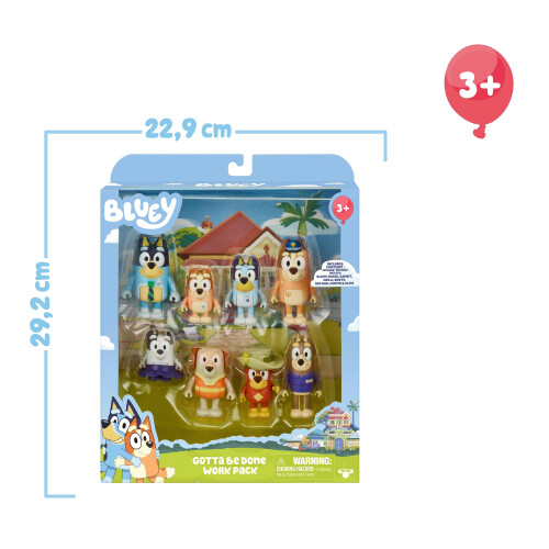 Bluey Bluey - Pack de 8 Figures d'Aventure, Figurines Articulées Prêtes pour l'Aventure 1