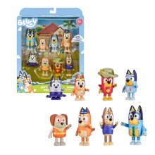 Bluey - Set van 8 Avonturenfiguren, Beweegbare Figuren Voor Avontuur, Poppen uit de Kinderserie