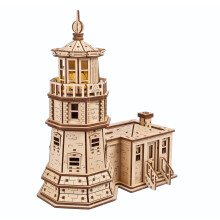 Quebra-cabeça 3D - Farol Split Rock - Madeira - 295 peças - Montagem fácil - Para adultos a partir de 12 anos