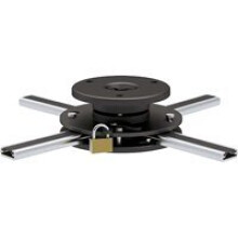 HALTERUNGSPROFI - Projector ceiling mount, max 20 kg, with padlock, ultra flat