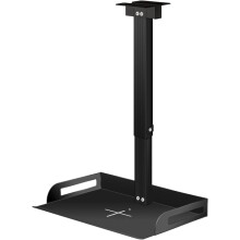 UineHiot Projector Stand, Ceiling Mount with Tray for Camera, Carbon Steel Shelf Wall, Height No Rotation, 33lbs Load Capacity, in-Tube Cable Routing