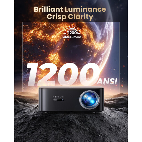Projetor - WIMIUS - K13 - Compatível com 4K - 1500 ANSI lumens - Google TV integrado 2