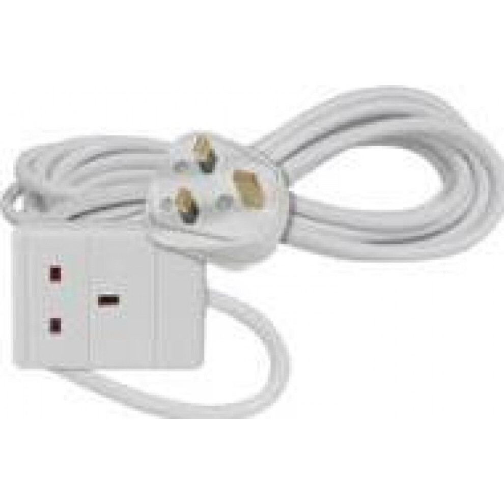 Mercury 429.737 10M 13A 1 Gang Extension Lead - White 5015972038161