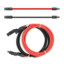 Solartronics Extension Cable 4mm ? Incl. Solar Connector 2x15m - PV Cable H1Z2Z2-K on both Sides Red/Black - Pellet Boiler Cable with Plug - Solar