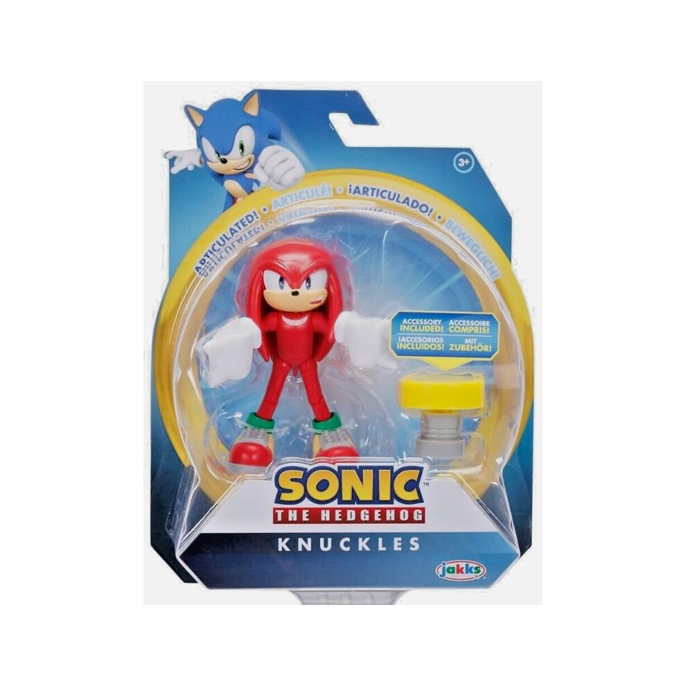 New Sonic The Hedgehog 4" Articulated Action Figure Collection - Choose Figure (Knuckles With Spring) 4 Inch