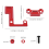 RC Car Upgrade Spindle Support Kit for 1/10 TT02 TT02B Parts Red 4