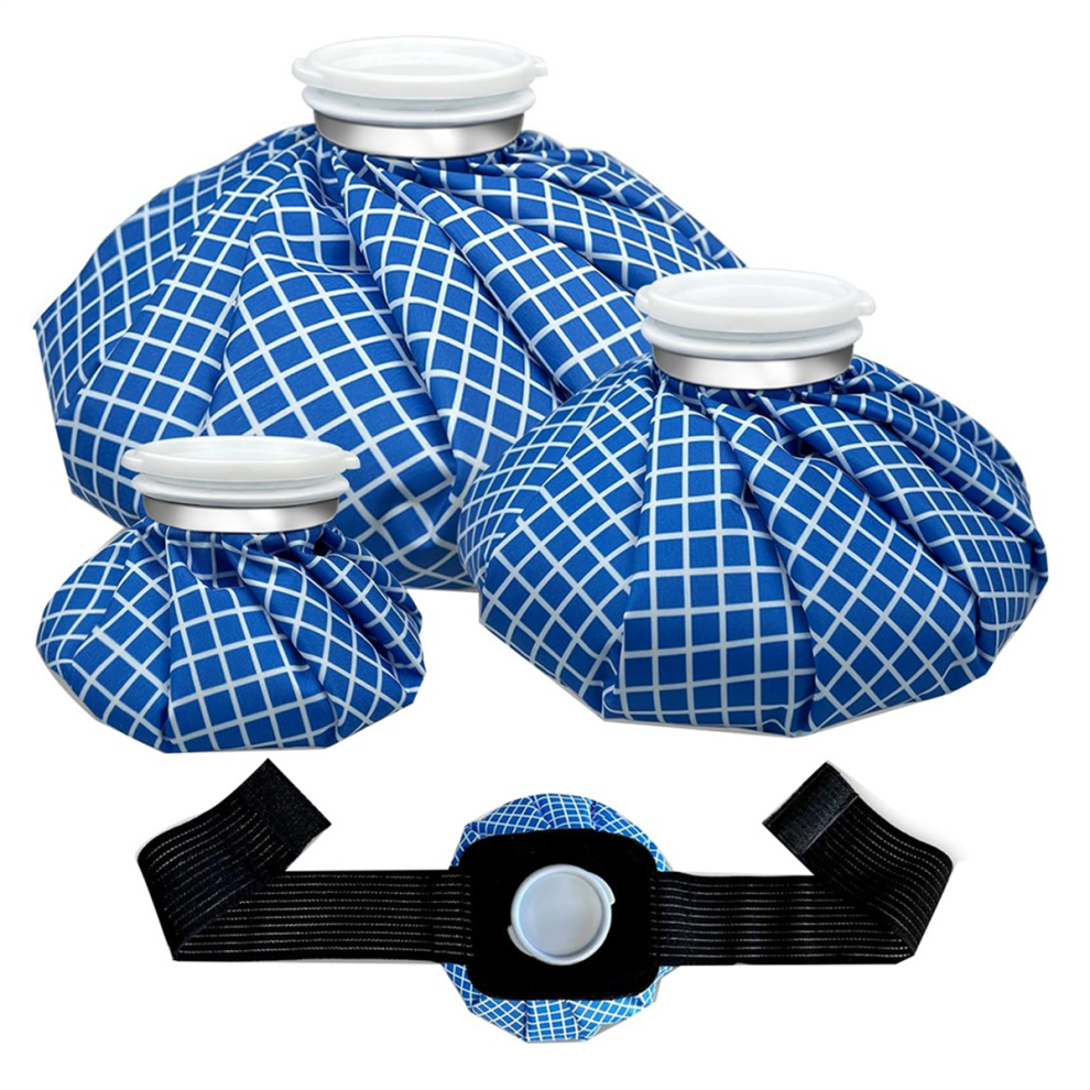 Saudism Ice Packs For Injuries Reusable,Ice Bags Hot Water Bag & Cold Therapy Pain Relief 6Inch/9Inch/11Inch