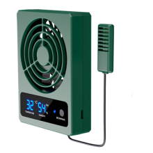 Reptile Ventilation Fan with Humidity Sensor and High-Temp Alarm, Dehumidifier for Enclosure Terrarium