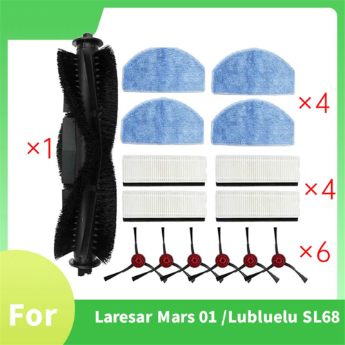 15 Pcs for Mars 01 / SL68 Vacuum Cleaner Accessories Main Side Brush Mop Filter 2